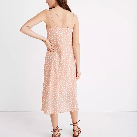 Madewell Silk Cami Slip Dress in Star Shower size 8 - Picture 3 of 4